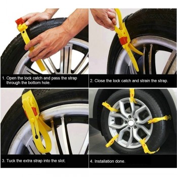 Car Snow Tire Chains Anti-skid Chain Beef Tendon TPU Belt Tire Anti Skid Winter Accessories Thickened Wheel Tyres Anti-Slip