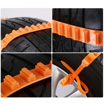 FLY5D 2018 Car Snow Chain Sand And Snow Emergency Tire Slip Chain Article 10 The Loading OPP Bags For  155-285mm Car Tire Widths