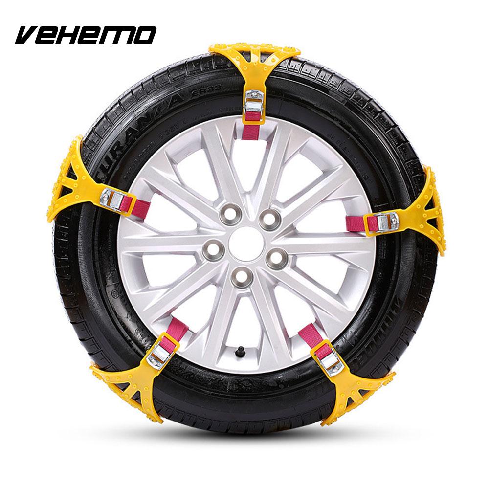 Free shipping Anti-Skid Chains Snow Chain Thickened Snow Tire Belt Mud Wheel Climbing Mud Ground TPU Yellow Universal