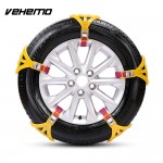 Free shipping Anti-Skid Chains Snow Chain Thickened Snow Tire Belt Mud Wheel Climbing Mud Ground TPU Yellow Universal