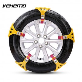 Free shipping Anti-Skid Chains Snow Chain Thickened Snow Tire Belt Mud Wheel Climbing Mud Ground TPU Yellow Universal