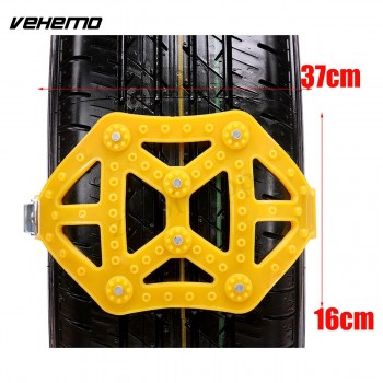 1Pc Yellow Snow Tire Belt Snow Chain Easy Installation Durable Anti-Skid Chains for Climbing Mud Ground