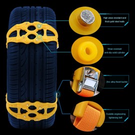 Car Tire Chains Snow Chain Thickening Type Universal Buckle Type Emergency Tire Snow Chain Winter Car Safety Accessories