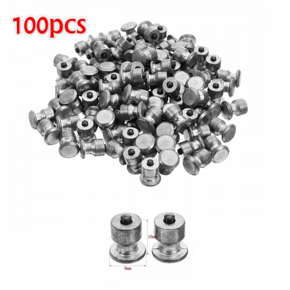 100pcs Winter Wheel Lugs Car Tires Studs Screw Snow Spikes Wheel Tyre Snow Chains Studs For Shoes ATV Car Motorcycle Tire 8x10mm