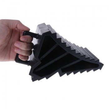 2 Pcs Antislip Vehicle Car Truck Wheel Tire Chock Stop Block Black
