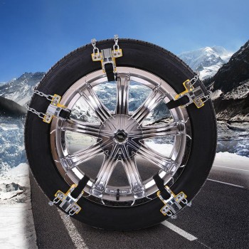 New Manganese Tyre Chain Muddy Ground Anti-skid Emergency Quick Installation Anti-slip Snow Chains For SUV Car Trunk