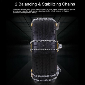 New Manganese Tyre Chain Muddy Ground Anti-skid Emergency Quick Installation Anti-slip Snow Chains For SUV Car Trunk