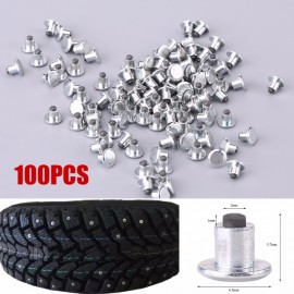 100pcs 6.5mm/0.26 Wheel Tyre Stud Screws Snow Tire Spikes for Bike Car Motorcycle ATV Shoes Snow Nail Anti-Slip Screws