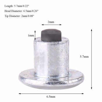 100pcs 6.5mm/0.26 Wheel Tyre Stud Screws Snow Tire Spikes for Bike Car Motorcycle ATV Shoes Snow Nail Anti-Slip Screws