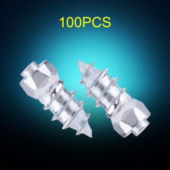100pcs 15mm/0.59 Steel Wheel Tyre Stud Screws Snow Tire Spikes for Car Auto SUV ATV Snow Nail Anti-Slip Screws