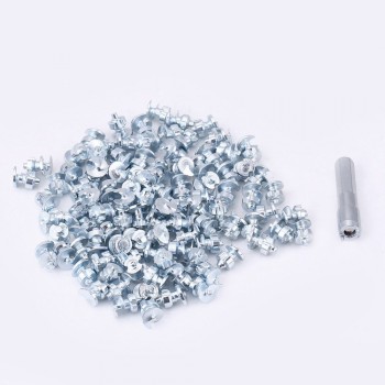 100PCS Wheel Tyre Stud Screws with Sleeve Winter Snow Tire Spikes with Sleeve Anti-Slip Screws for Car ATV Motorcycle Bike Shoes