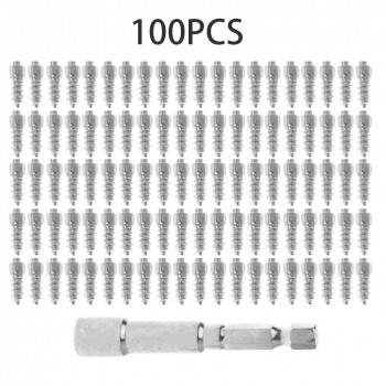 100Pcs Universal Winter Car Anti Slip Screw Stud Wheel Tire Snow Nail Spike Strong And Durable Tire Anti-Slip Screw Stud