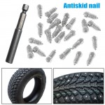 100pcs Tire Studs Spikes Ice Stud Screw-In Snow Chains for ATV Mini-Tractors Motorcycle Bicycle Car Styling