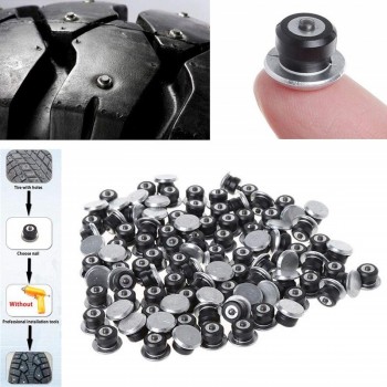 100PCS Winter Tire Spikes Car Tires Studs Screw Spikes Wheel Tyres Snow Chains Studs For ATV UTV Forklift Off-Road Vehicle Wheel