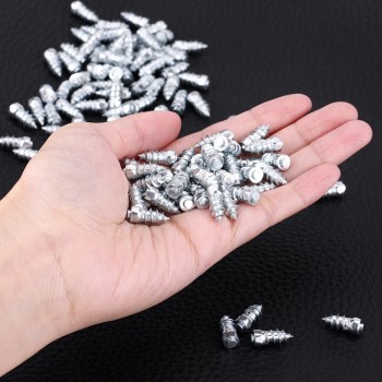 100pcs Car AutoTire Snow Spikes15mm/0.59 Wheel Tyre Stud Screws Snow Tire Spikes for Car Auto SUV ATV 2018 Car Accessories New