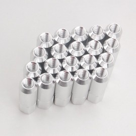 BBQ@FUKA 20x Silver M12 x 1.5MM Car Wheel Open End Extended Billet Long Rim Tuner Lug Nuts Fit For Universal Car Model