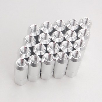 BBQ@FUKA 20x Silver M12 x 1.5MM Car Wheel Open End Extended Billet Long Rim Tuner Lug Nuts Fit For Universal Car Model