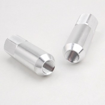 BBQ@FUKA 20x Silver M12 x 1.5MM Car Wheel Open End Extended Billet Long Rim Tuner Lug Nuts Fit For Universal Car Model