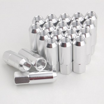 BBQ@FUKA 20x Silver M12 x 1.5MM Car Wheel Open End Extended Billet Long Rim Tuner Lug Nuts Fit For Universal Car Model