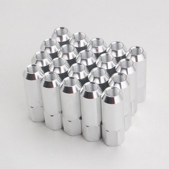 BBQ@FUKA 20x Silver M12 x 1.5MM Car Wheel Open End Extended Billet Long Rim Tuner Lug Nuts Fit For Universal Car Model