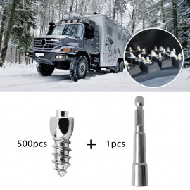 500 Pcs 12mm Tyre Screw Wrench Spare Parts Wheel Anti-Slip Durable Universal Tire Stud Screws