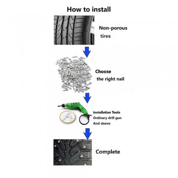 500 Pcs 12mm Tyre Screw Wrench Spare Parts Wheel Anti-Slip Durable Universal Tire Stud Screws