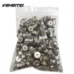 Vehemo Ice Snow Nail Tire Stud Spike 100pcs Aluminum Alloy Silver Anti-Skid Winter Safety Protector Tyre Tire Wheel Lug