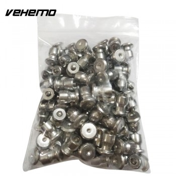 Vehemo Ice Snow Nail Tire Stud Spike 100pcs Aluminum Alloy Silver Anti-Skid Winter Safety Protector Tyre Tire Wheel Lug