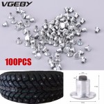 100pcs 6.5mm/0.26 Wheel Tyre Stud Screws Snow Tire Spikes for Bike Car Motorcycle ATV Shoes