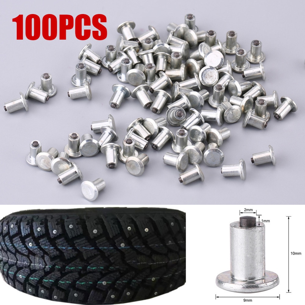 100pcs 9mm/0.35 Car Tire Snow Spikes Wheel Tyre Stud Screws Snow Tire Spikes for Car Auto SUV ATV Car Accessories New