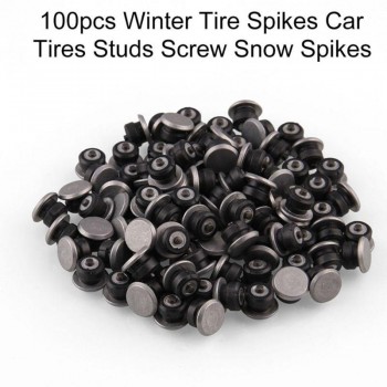 100pcs Winter Wheel Tire Lugs Spikes Car Tires Studs Screw Snow Spikes Tyre Snow Chains Studs For Shoes ATV Car Motorcycle Tire