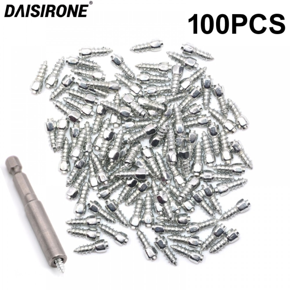 100PCS 4x12mm Winter Wheel Lugs Car Tires Studs Screw Snow Spikes Wheel Tyre Snow Chains Studs For Shoes ATV Car Motorcycle Tire