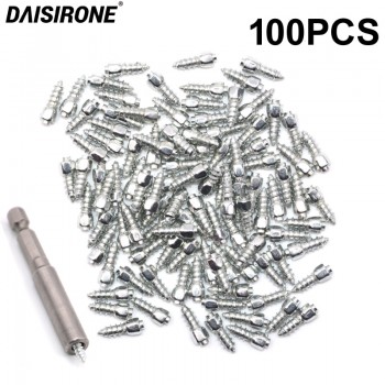 100PCS 4x12mm Winter Wheel Lugs Car Tires Studs Screw Snow Spikes Wheel Tyre Snow Chains Studs For Shoes ATV Car Motorcycle Tire