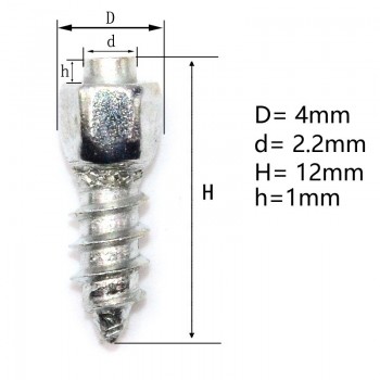 100PCS 4x12mm Winter Wheel Lugs Car Tires Studs Screw Snow Spikes Wheel Tyre Snow Chains Studs For Shoes ATV Car Motorcycle Tire