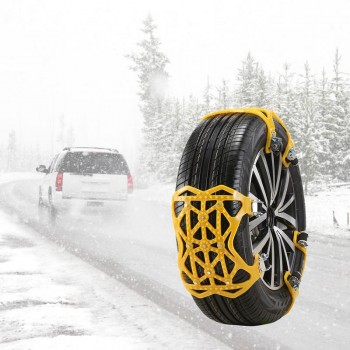 6pcs Winter Snowmobile Tire Anti-Skid Chain Universal Beef Tendon Thickening Emergency Chain Tire Anti-Skid Belt Accessorizes