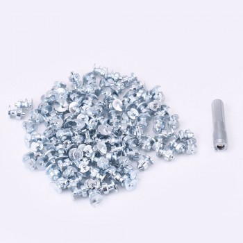 100pcs Wheel Tyre Stud Screws Winter Snow Tire Spikes with Sleeve for Car ATV Motorcycle Bike Shoes Anti-Slip Screws