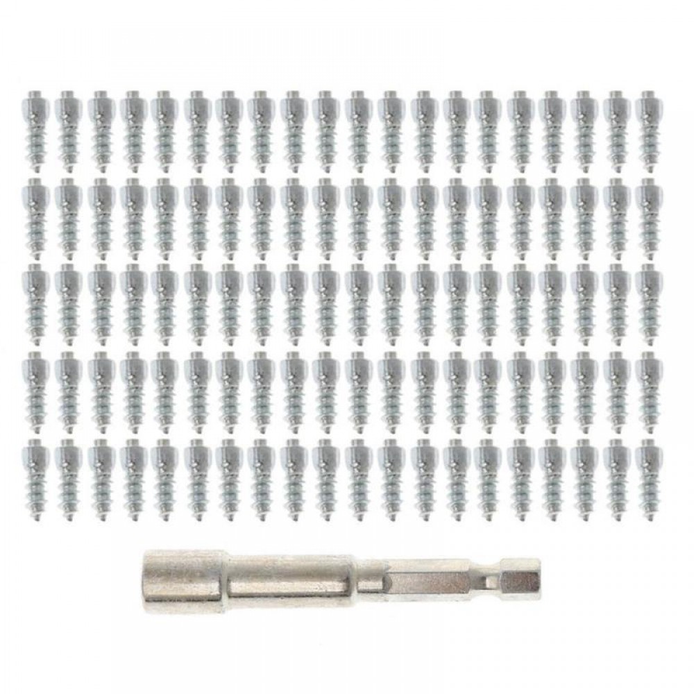 Anti-Slip 100pcs 12mm Car Auto Tire Stud Metal Screws for SUV ATV Car Part  Car Tires Studs Screw Snow Spikes Winter Stud Lugs