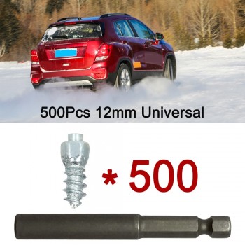 New 500Pcs Car Tires Studs Screw Snow Tire Studs Spikes Wheel Tyres Snow Chains Studs for Car Motorcycle Tires Winter Universal
