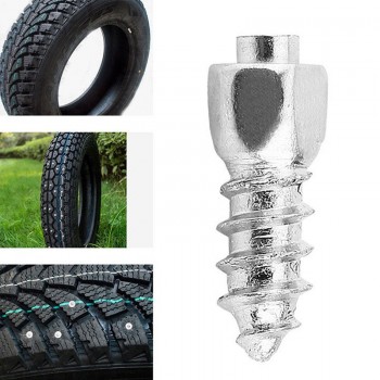 Dropship 100pcs 12mm Winter Anti-slip Car Bike Motorcycle Tire Studs Screw Snow Spikes Car Tires Automobiles cemented carbide