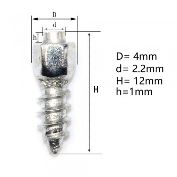 500pcs 12mm Spikes For Tires Car Bike Tire Studs Wheel Tyre Spikes Snow Winter Car-Styling Snow  Goujons a Vis for fatbike