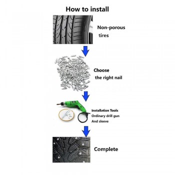 Universal 100pcs Metal 1.2x0.4cm Wheel Lugs Non-slip Tire Nail Tyre Screw Tire Stud Screws Premium Car Trucks ATV With Wrench