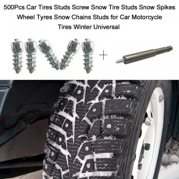 500Pcs Car Tires Studs Screw Snow Tire Studs Spikes Wheel Tyres Snow Chains Studs for Car Motorcycle Tires Winter Universal
