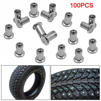 100 Pcs Wheel Tyre Stud Screws Snow Tire Spikes Non-slip For Car Vehicle Motorcycle M8617