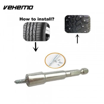 Vehemo 12mm Spike Tire Stud Screws Winter Tyre Screw Universal Wrench Wheel