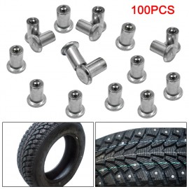 100 Pcs Wheel Tyre Stud Screws Snow Tire Spikes Non-slip For Car Vehicle Motorcycle Car Styling