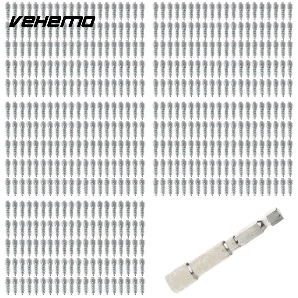 Vehemo Metal Tire Stud Screws Wrench Wheel Tyre Screw Universal Durable Spike