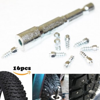 16pcs Car Tires Studs Screw Snow Spikes Wheel Tyres Snow Chains Studs For Car Vehicle Truck Motorcycle Tires Winter Universal