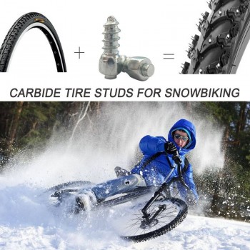16pcs Car Tires Studs Screw Snow Spikes Wheel Tyres Snow Chains Studs For Car Vehicle Truck Motorcycle Tires Winter Universal