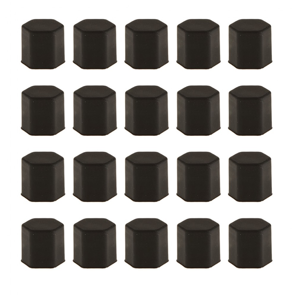 Pack Of 20 Car Wheel Tire Screw Protect Bolt Cover Nut Cap Lug 17mm Black