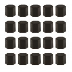 Pack Of 20 Car Wheel Tire Screw Protect Bolt Cover Nut Cap Lug 17mm Black